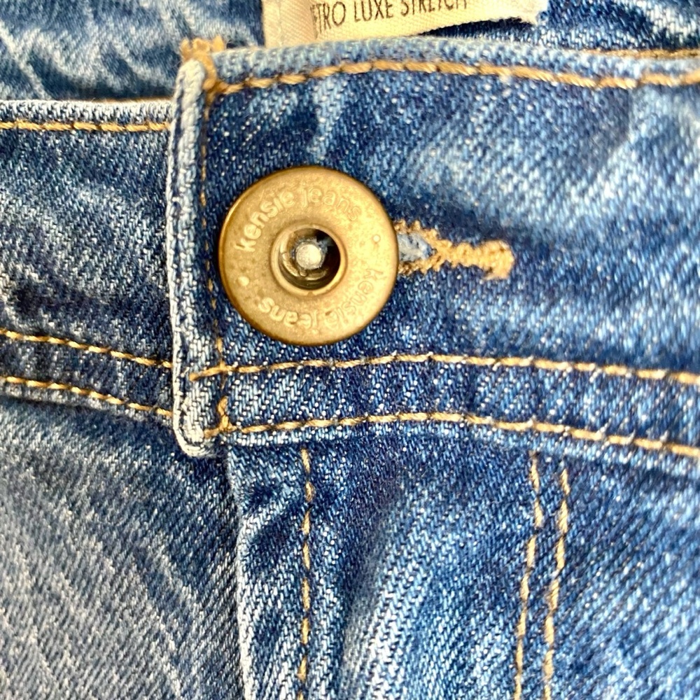 KENSIE Mila Relaxed Straight Leg Blue Jeans Size 14/32 Stretchy - Picture 8 of 14